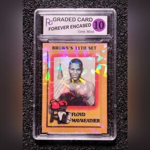 Floyd Mayweather Jr Cracked Ice Holographic Boxing Rookie Card Graded 10 Gem